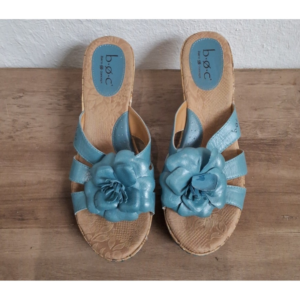 B.O.C. By Born Concept Cork Wedge Sandal Size 10
